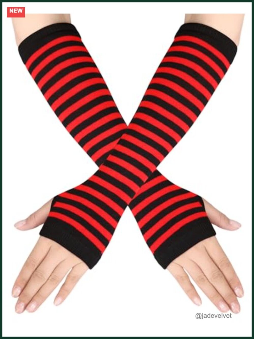 Fingerless Arm Sleeves UV Protection Knit Women One Size